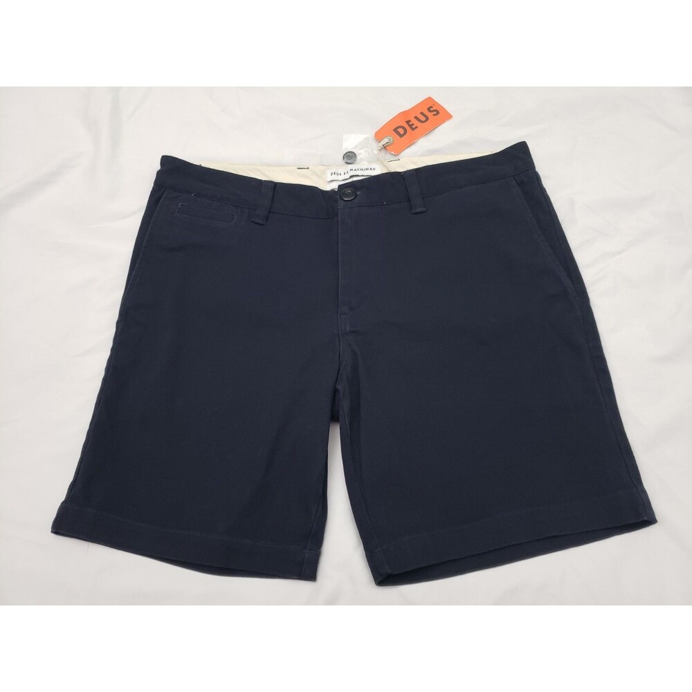 NWT Deus Ex Machina Motorcycles Men's 34 Ford Navy Blue Chino Shorts